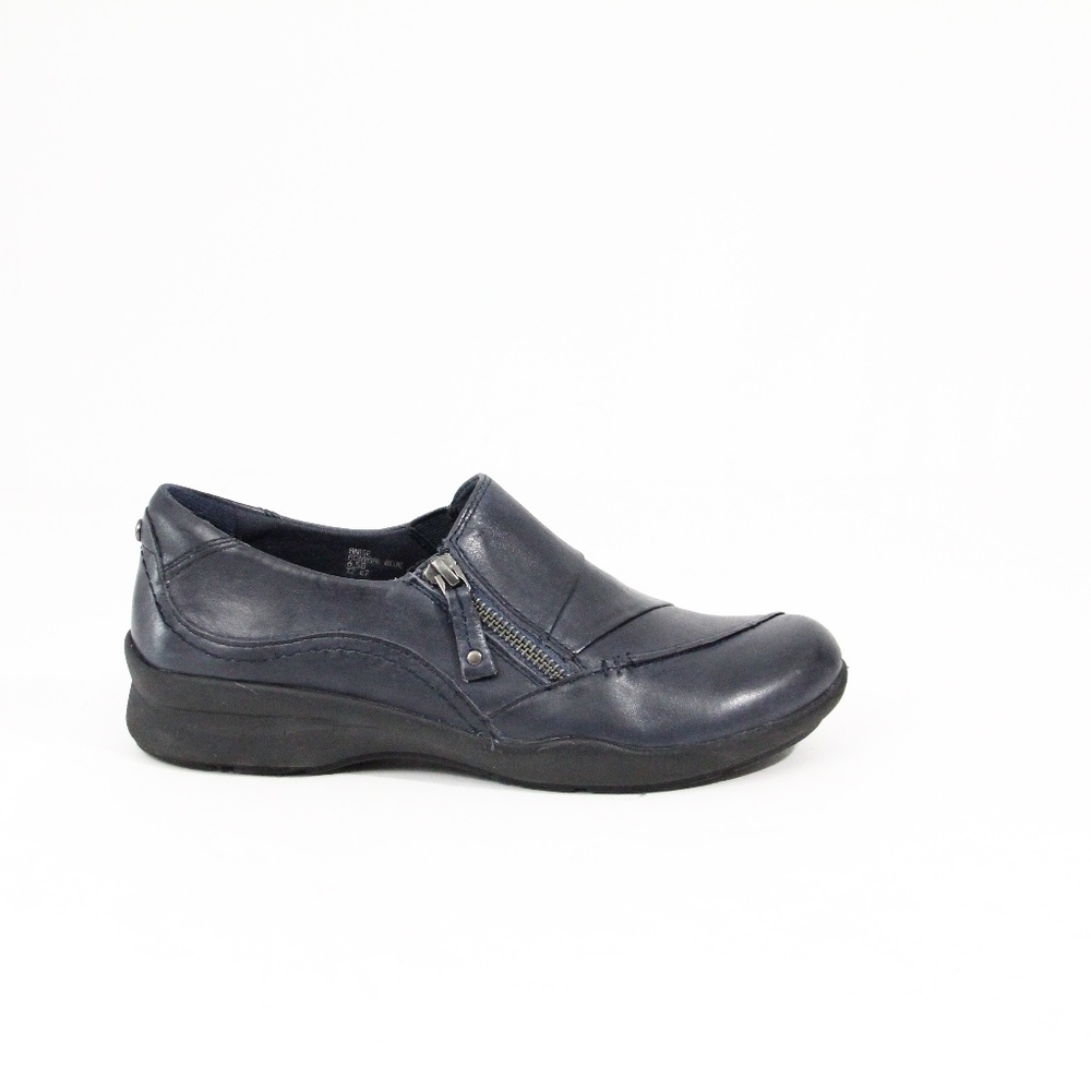 Earth Anise Shoes sz 6.5 Women Leather Loafer Blue Comfort Flats casual